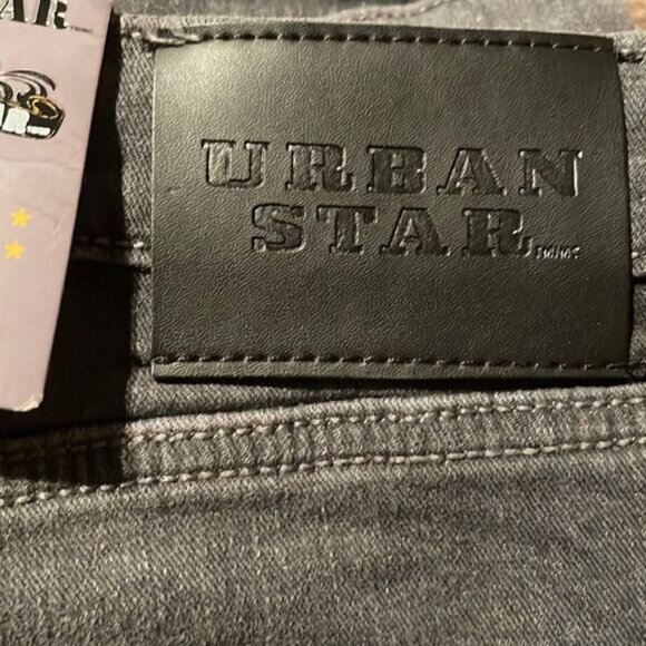 NWT Men's Urban Star Jeans Relaxed Fit Straight Gray 40 x 31 - Picture 6 of 6